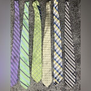 Silk Tie Lot 6 ties Fair Condition Wear Or Craft
